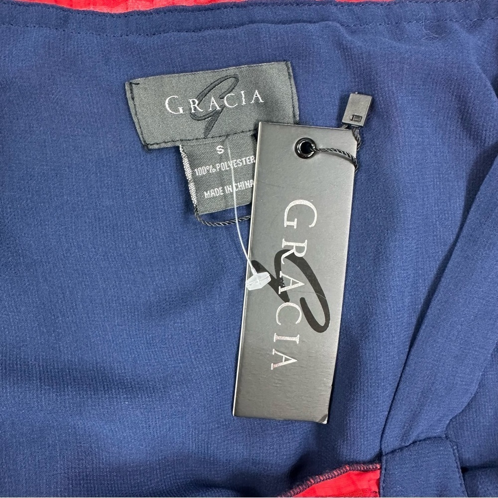 Gracia Dress Sz S Pleated Colorblock Maxi NWT - Picture 17 of 17